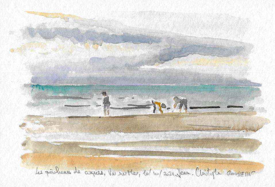 Les pêcheurs de coques, Ver-sur-Mer